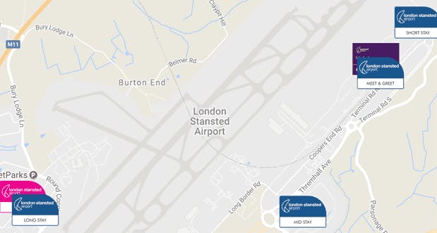 Stansted airport parking map